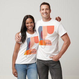 Moderne Abstrakte geometrische Formen T-Shirt