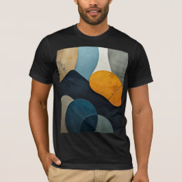 Moderne Abstrakte Geometrische Formen Texturierte  T-Shirt
