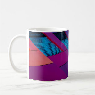 Moderne Abstrakte Geometrische Kaffeetasse Lila