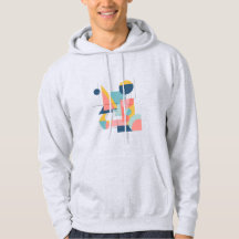 Moderne abstrakte geometrische Kapuzenpullover-Des