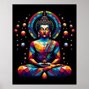 Moderne abstrakte geometrische Kunst   Gautama Bud Poster