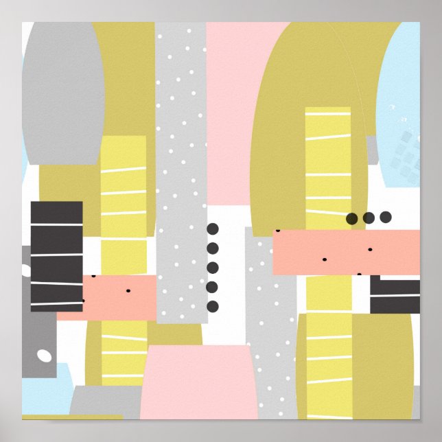 moderne abstrakte geometrische Kunst Poster (Vorne)