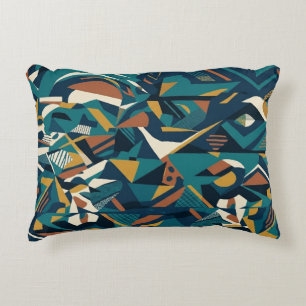 Moderne abstrakte geometrische Kunst - Retro Türki Dekokissen