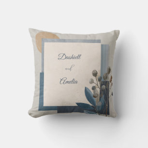 Moderne Abstrakte Geometrische Mond Botanische Tex Kissen