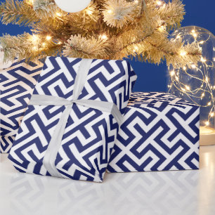 Moderne abstrakte geometrische Muster monogramm Geschenkpapier