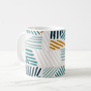 Moderne abstrakte geometrische Pinsel-Pattern Kaffeetasse