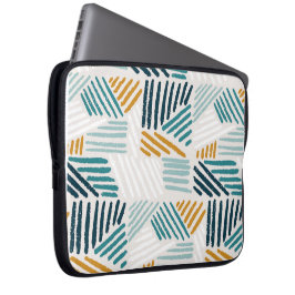 Moderne abstrakte geometrische Pinselstruktur Laptopschutzhülle