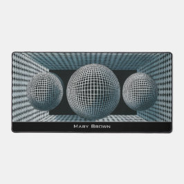 Moderne abstrakte geometrische Schwarz-Weiß-Muster Schreibtischunterlage