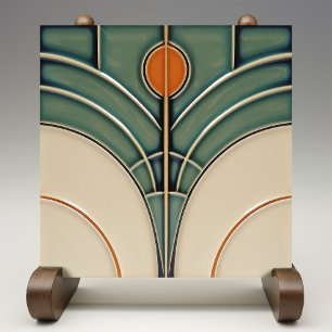 Moderne abstrakte geometrische Symmetrie der Mitte Fliese
