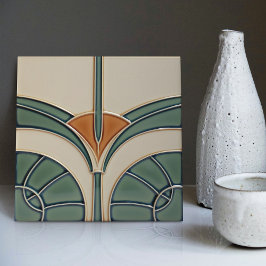 Moderne Abstrakte geometrische Symmetrie des Mitte Fliese