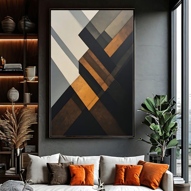 Moderne Abstrakte Geometrische Texturierte Rost Poster (Von Creator hochgeladen)