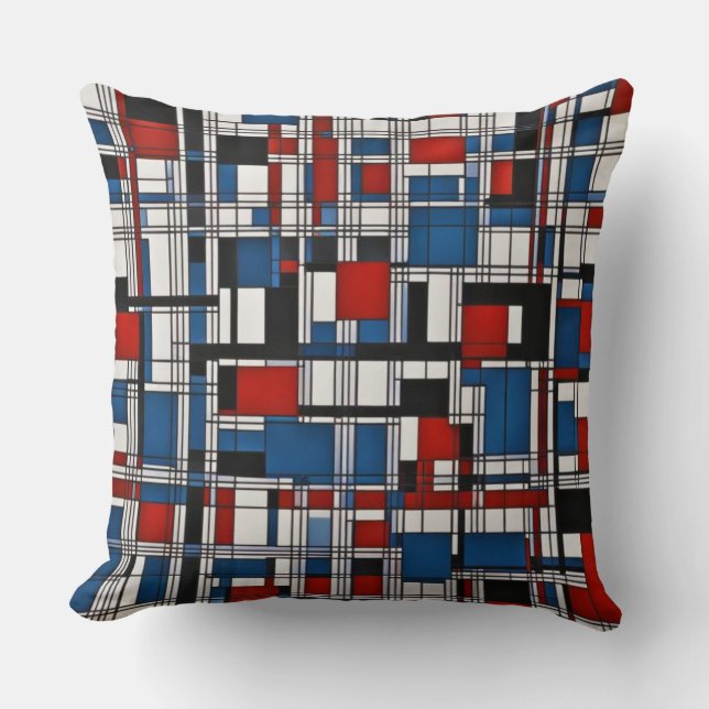 Moderne Abstrakte geometrische Wandkunst Kissen (Vorderseite)