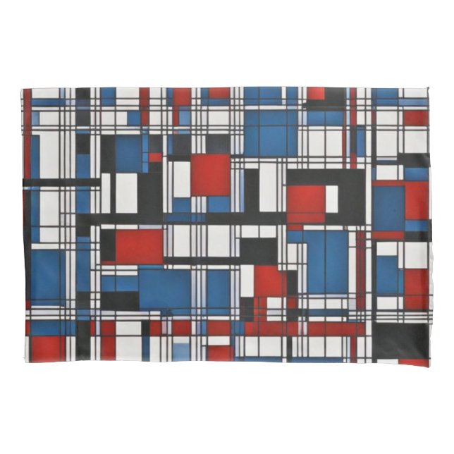 Moderne Abstrakte geometrische Wandkunst Kissenbezug (Vorderseite)