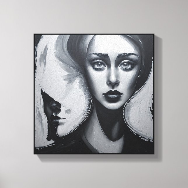 Moderne abstrakte Girl Leinwanddruck (Vorderseite)