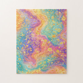 Moderne abstrakte Glitter-Blumen-Monogramm-Design 