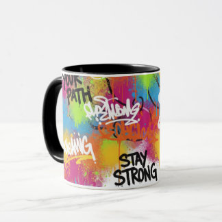 Moderne abstrakte Graffiti-Kunst personalisierte G Tasse