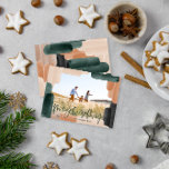 Moderne abstrakte grüne Blüte 1 Foto Weihnachten<br><div class="desc">Moderne abstrakte grüne Vollblut 1Foto Weihnachtsschrift gemalt Skript-Text lustig alles Urlaubskarte.</div>