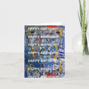 Moderne abstrakte Happy Birthday-Karte Karte