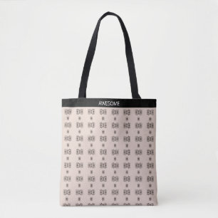 Moderne abstrakte helikoidale Struktur auf Beige Tasche