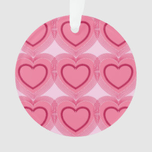 Moderne Abstrakte Herzen - Azalea Pink Ornament