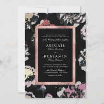Moderne abstrakte Hochzeit in Schwarz