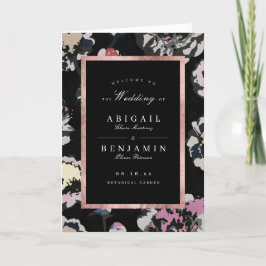 Moderne abstrakte Hochzeit in Schwarz Programm