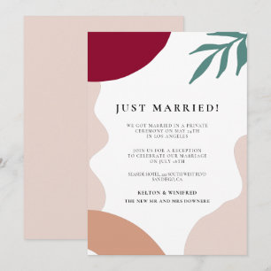 Moderne abstrakte Hochzeitsankündigung für Frischv Einladung