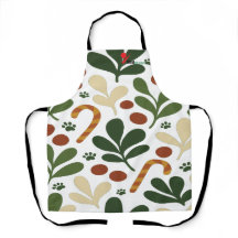 Moderne abstrakte Holly- und Pfotenabdruck-Muster