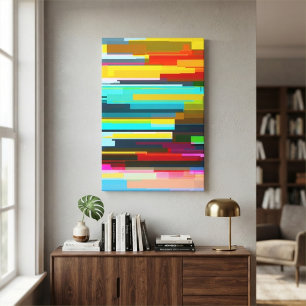 Moderne abstrakte Horizonte Farbige Geometrie Leinwanddruck