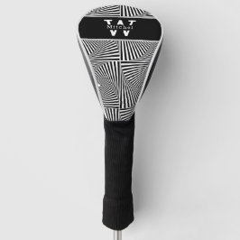 Moderne Abstrakte Illusion Personalisiert Golf Headcover
