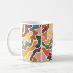 Moderne abstrakte Illustration in Erdtönen. Kaffeetasse