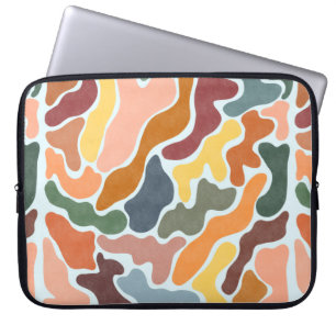 Moderne abstrakte Illustration in Erdtönen. Laptopschutzhülle