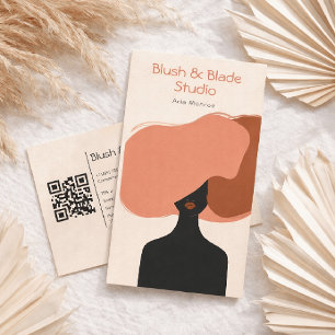Moderne abstrakte Illustrations-Friseursalon Visitenkarte