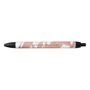 Moderne Abstrakte Imitate Rose Gold Pinselstriche Kugelschreiber