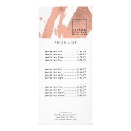 Moderne Abstrakte Imitate Rose Gold Pinselstriche Werbekarte
