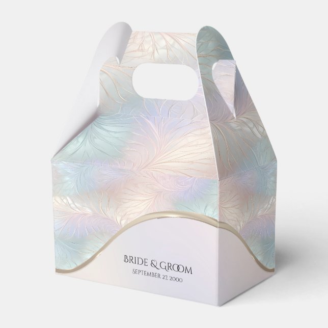 Moderne Abstrakte Iridescent-Gefallen-Box Geschenkschachtel (Vorderseite)