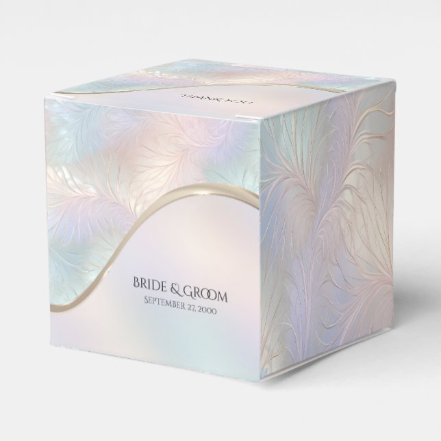 Moderne Abstrakte Iridescent-Gefallen-Box Geschenkschachtel (Vorderseite)