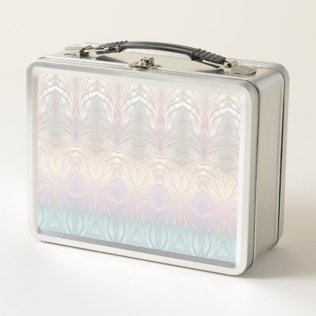Moderne Abstrakte Iridescent Metal Lunchbox (Vorderseite)