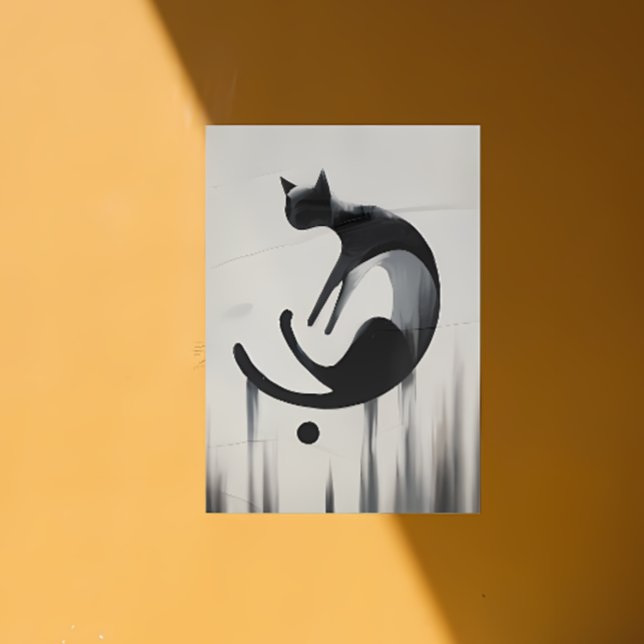 Moderne Abstrakte Katze - Minimalistische Design K Poster (Von Creator hochgeladen)