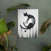 Moderne Abstrakte Katze - Minimalistisches Design