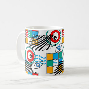 Moderne abstrakte kreative mehrfarbige Muster Kaffeetasse