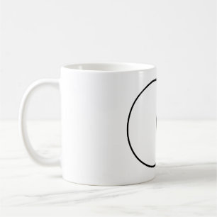 Moderne abstrakte Kreis-Quadrat-Kunst Kaffeetasse