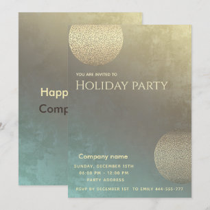 Moderne abstrakte Kreise Corporate Holiday Party Einladung