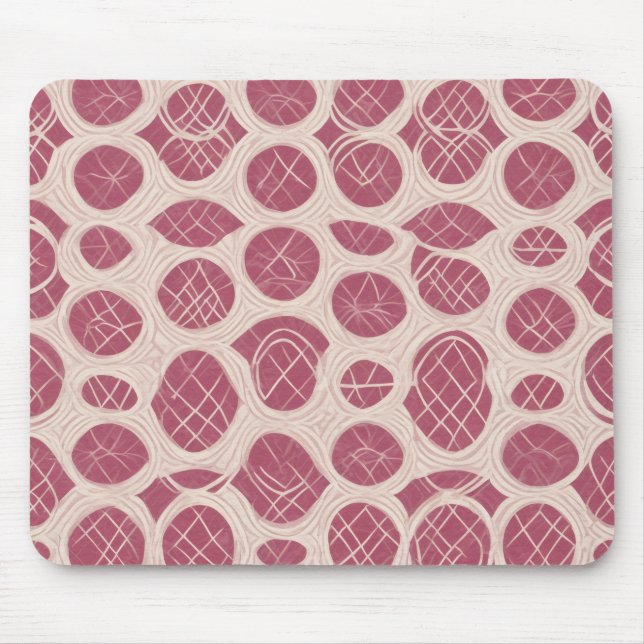 Moderne abstrakte Kreisstruktur Mousepad (Vorne)
