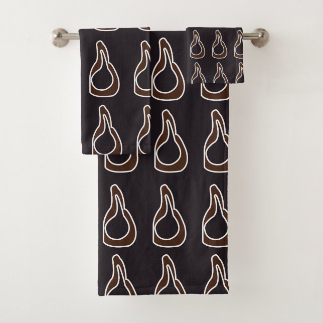 Moderne Abstrakte Kunst Badhandtuch Set (Insitu)