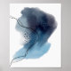 Moderne Abstrakte Kunst Blau Poster (Vorne)