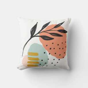 Moderne abstrakte Kunst Botanical Aquarell Kissen