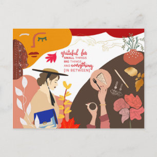 Moderne Abstrakte Kunst Danksagung Erntedank Postkarte