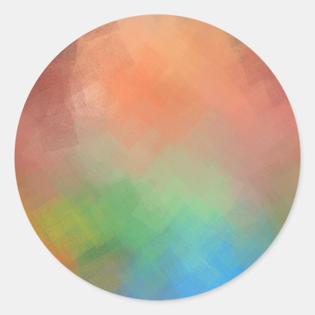Moderne Abstrakte Kunst Elegante Frische Pasta mac Runder Aufkleber (Vorderseite)