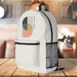 Moderne Abstrakte Kunst Elegante Geometrische Mini Bedruckter Rucksack<br><div class="desc">Ein minimalistisches modernes abstraktes Kunstdesign mit einem eleganten geometrischen Design in abgestuften Farben von Korallenrosa,  Senfgoldgelb,  aquamarin grün,  Marineblau und natürlichem Weich Grau. Das perfekte Accessoire oder Geschenk.</div>